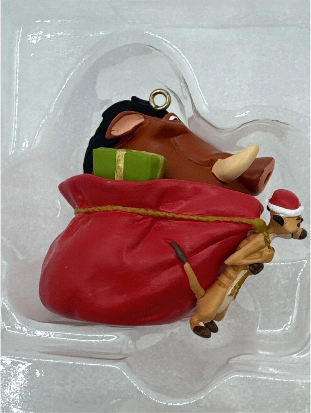 2009 Disney The Lion King Christmas Is in the Bag! Timon and Pumbaa Ornament New
